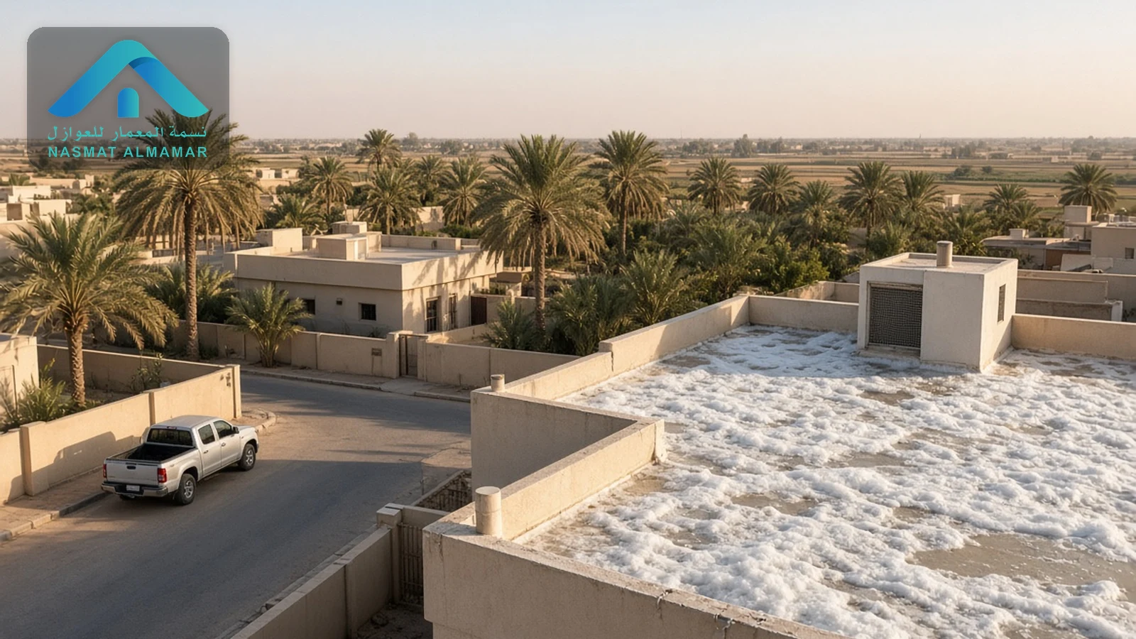أفضل عزل فوم للأسطح في الغاط للمنازل والمنشآت — نسمة المعمار